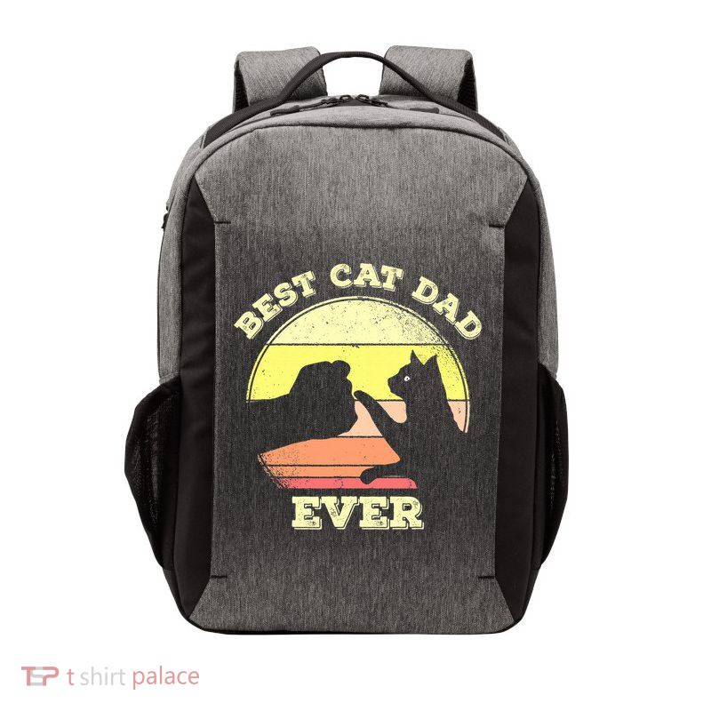 Best Cat Dad Ever Cute Cat Lover Funny Vector Backpack