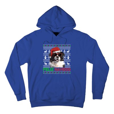 Border Collie Dog Feliz Navidog Funny Christmas Funny Gift Hoodie