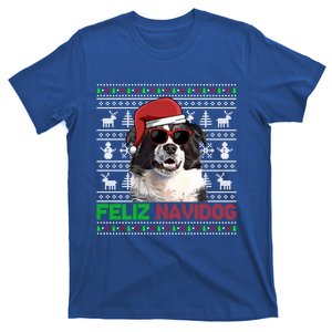 Border Collie Dog Feliz Navidog Funny Christmas Funny Gift T-Shirt