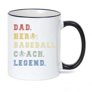 Baseball Coach Dad Gift 11oz Black Color Changing Mug