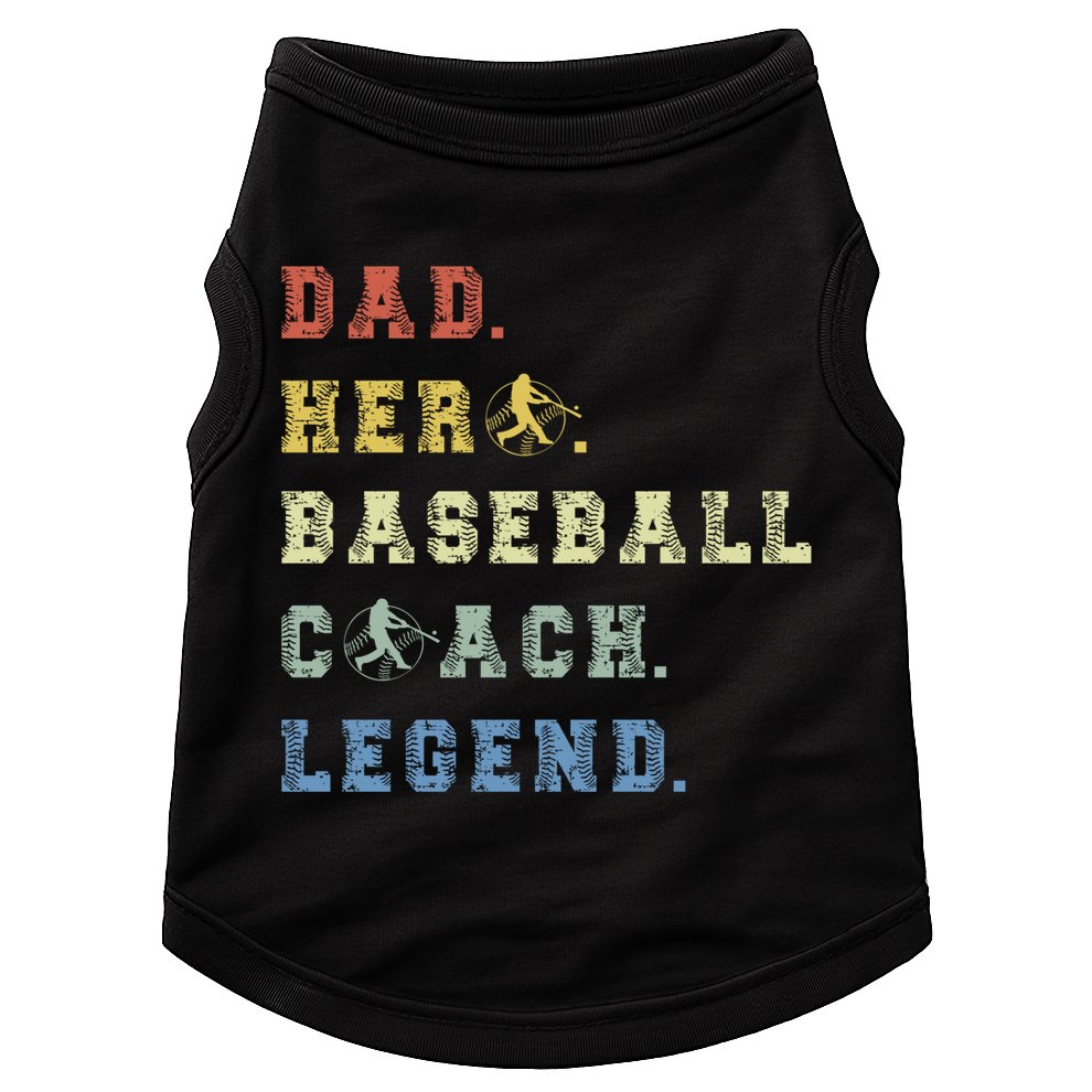 Baseball Coach Dad Gift Doggie Tank