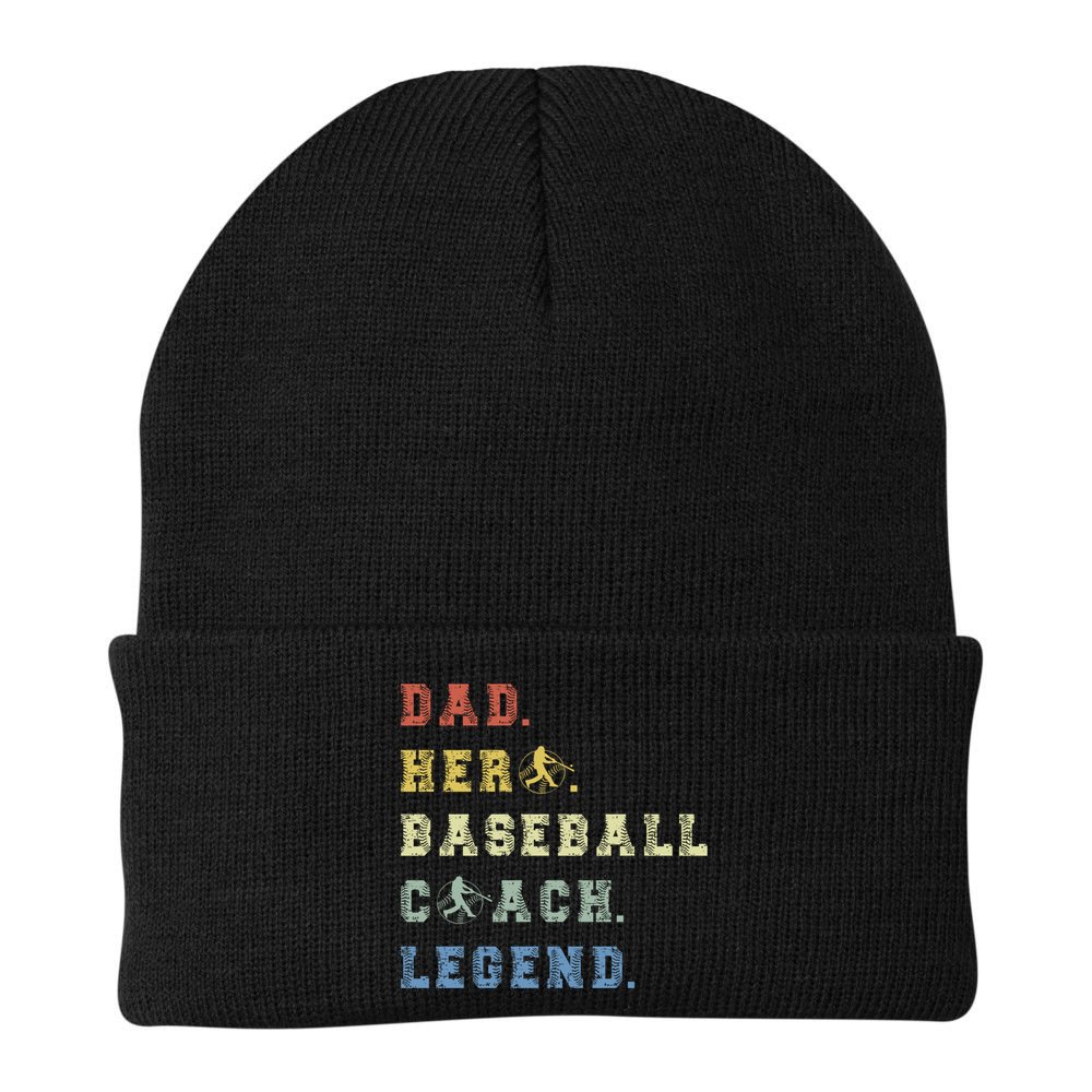 Baseball Coach Dad Gift Beanie
