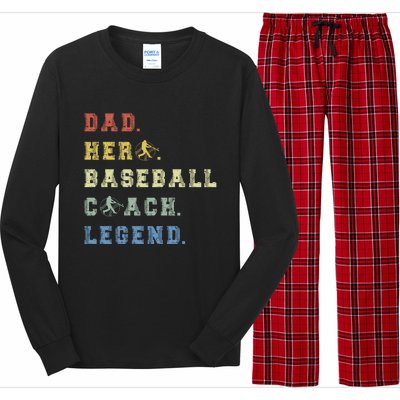 Baseball Coach Dad Gift Long Sleeve Pajama Set