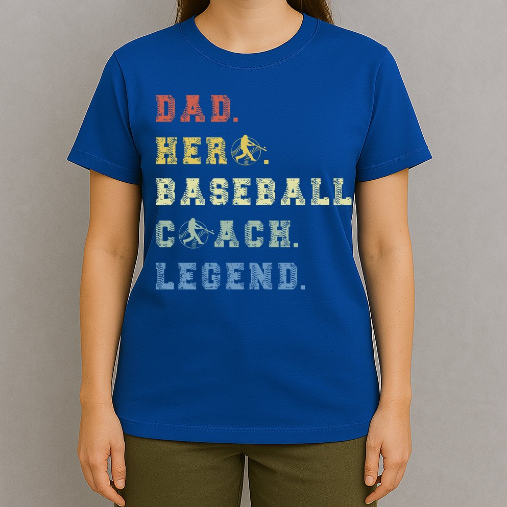 Baseball Coach Dad Gift T-Shirt
