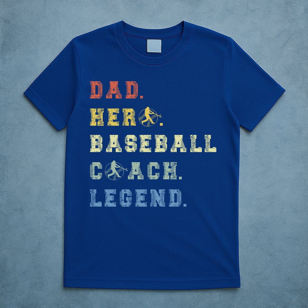 Baseball Coach Dad Gift T-Shirt