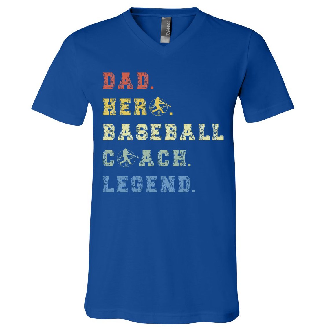 Baseball Coach Dad Gift V-Neck T-Shirt