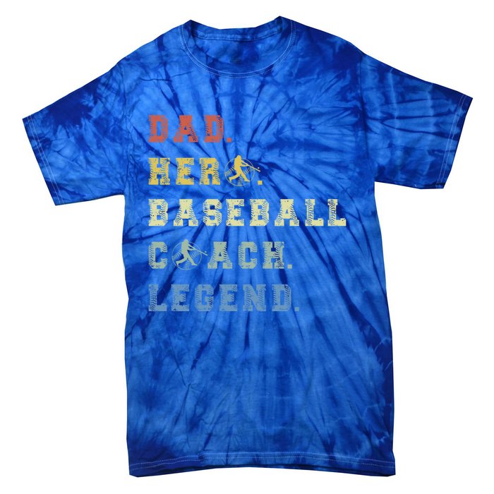 Baseball Coach Dad Gift Tie-Dye T-Shirt