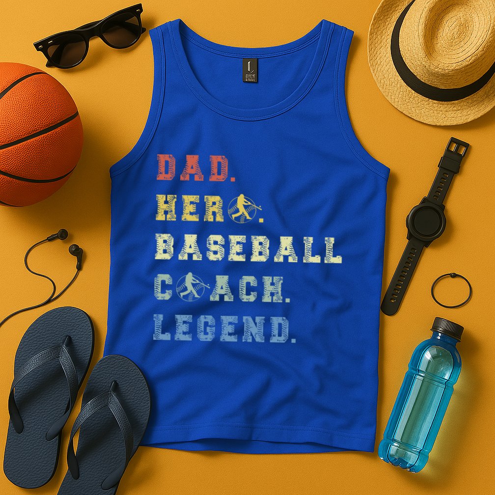 Baseball Coach Dad Gift Tank Top
