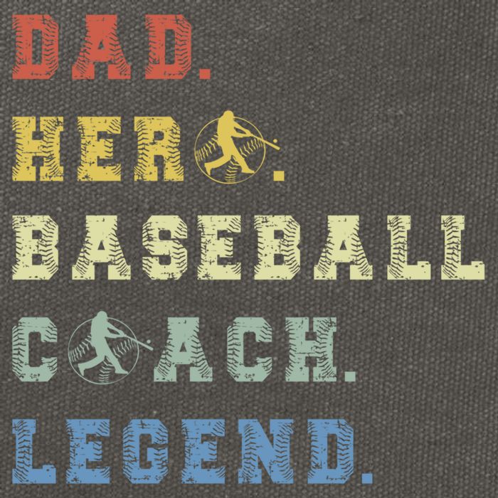 Baseball Coach Dad Gift Cotton Canvas Backpack