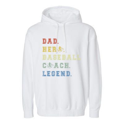 Baseball Coach Dad Gift Garment-Dyed Fleece Hoodie