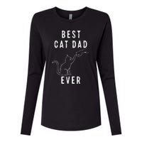 Best Cat Dad Ever Cat Daddy Paw Fist Bump Meow Cat Womens Cotton Relaxed Long Sleeve T-Shirt