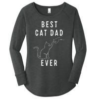 Best Cat Dad Ever Cat Daddy Paw Fist Bump Meow Cat Women's Perfect Tri Tunic Long Sleeve Shirt