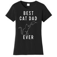 Best Cat Dad Ever Cat Daddy Paw Fist Bump Meow Cat Women's T-Shirt