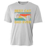 Best Cat Dad Ever Funny Cat Daddy Vintage Fathers Day Cooling Performance Crew T-Shirt