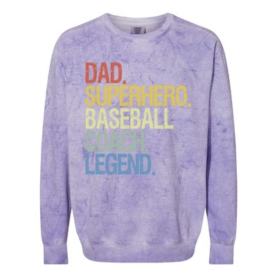 Baseball Coach Dad Cute Gift Colorblast Crewneck Sweatshirt