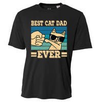 Best Cat Dad Ever Funny Cat Retro Men Cooling Performance Crew T-Shirt