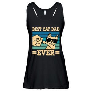 Best Cat Dad Ever Funny Cat Retro Men Ladies Essential Flowy Tank