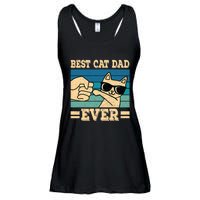 Best Cat Dad Ever Funny Cat Retro Men Ladies Essential Flowy Tank