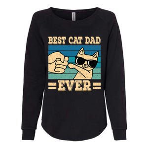 Best Cat Dad Ever Funny Cat Retro Men Womens California Wash Sweatshirt