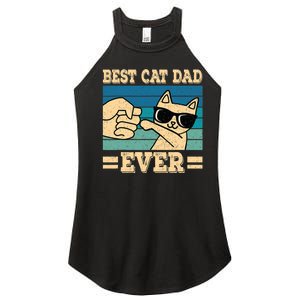 Best Cat Dad Ever Funny Cat Retro Men Women's Perfect Tri Rocker Tank