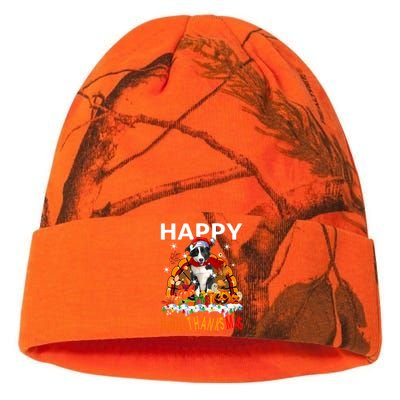 Border Collie Dog Halloween Thanksgiving Xmas Hallothanksmas Gift Kati Licensed 12" Camo Beanie