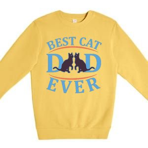 Best Cat Dad Ever Premium Crewneck Sweatshirt