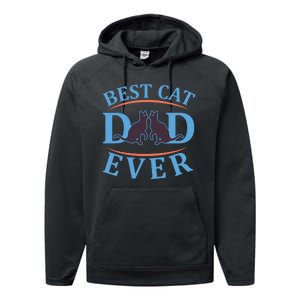 Best Cat Dad Ever Performance Fleece Hoodie