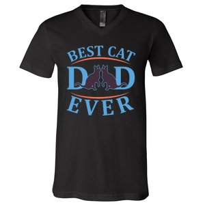 Best Cat Dad Ever V-Neck T-Shirt