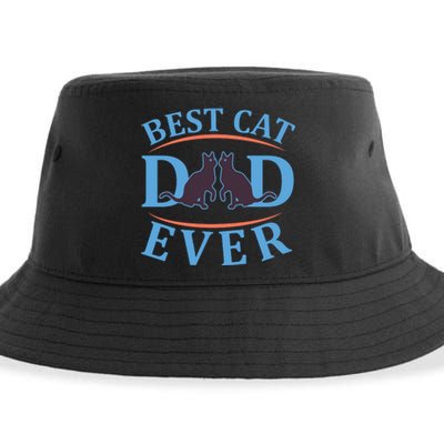 Best Cat Dad Ever Sustainable Bucket Hat