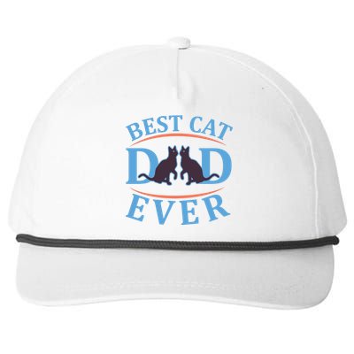 Best Cat Dad Ever Snapback Five-Panel Rope Hat