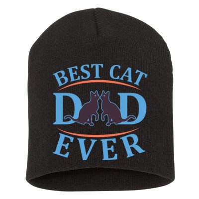 Best Cat Dad Ever Short Acrylic Beanie