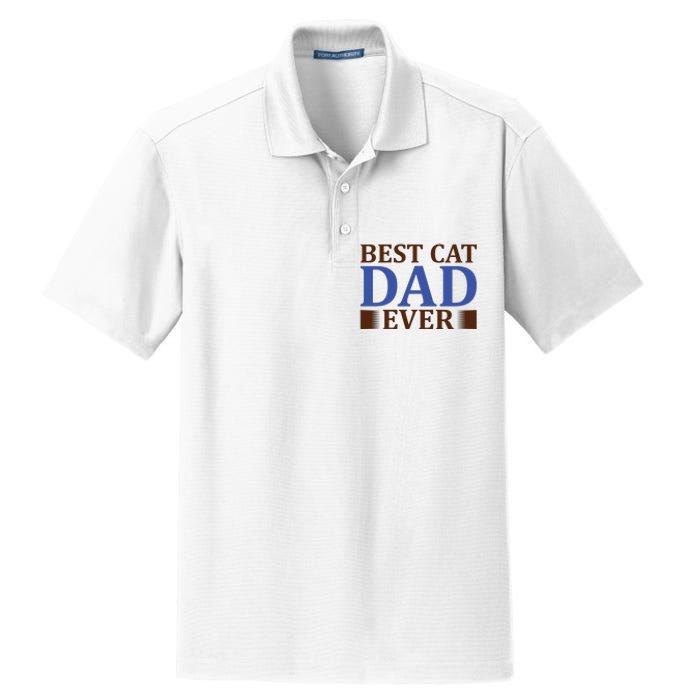 Best Cat Dad Ever Dry Zone Grid Polo