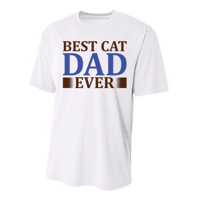 Best Cat Dad Ever Performance Sprint T-Shirt