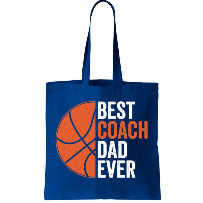 Best Coach Dad Ever FatherS Day Basketball Gift Tote Bag