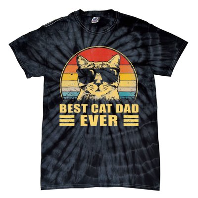 Best Cat Dad Ever Father FatherS Day Gift Cat Daddy Tie-Dye T-Shirt