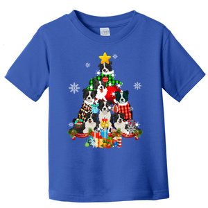 Border Collie Dog Lover Owner Christmas Tree Xmas Holiday Gift Toddler T-Shirt