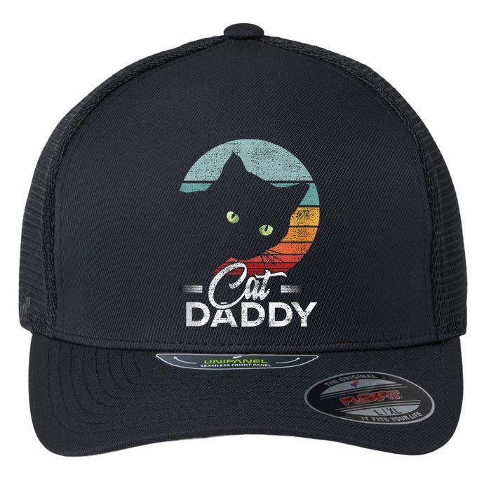 Best Cat Dad Daddy Ever Cat Lover Flexfit Unipanel Trucker Cap