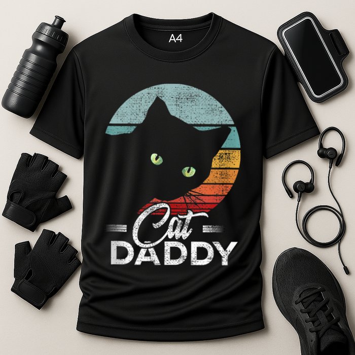 Best Cat Dad Daddy Ever Cat Lover Cooling Performance Crew T-Shirt