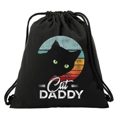 Best Cat Dad Daddy Ever Cat Lover Drawstring Bag