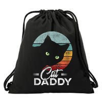Best Cat Dad Daddy Ever Cat Lover Drawstring Bag
