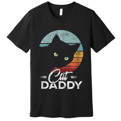 Best Cat Dad Daddy Ever Cat Lover Premium T-Shirt