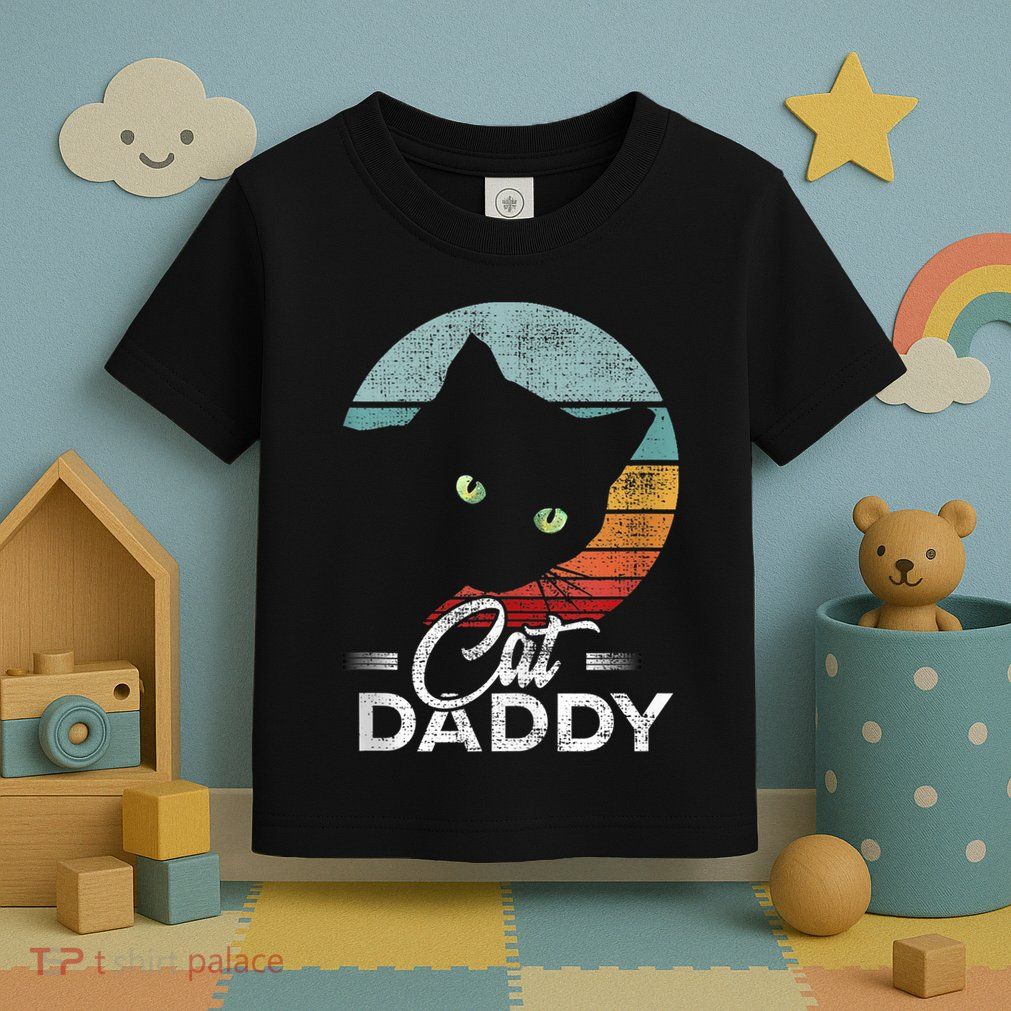 Best Cat Dad Daddy Ever Cat Lover Toddler T-Shirt