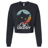 Best Cat Dad Daddy Ever Cat Lover Cropped Pullover Crew