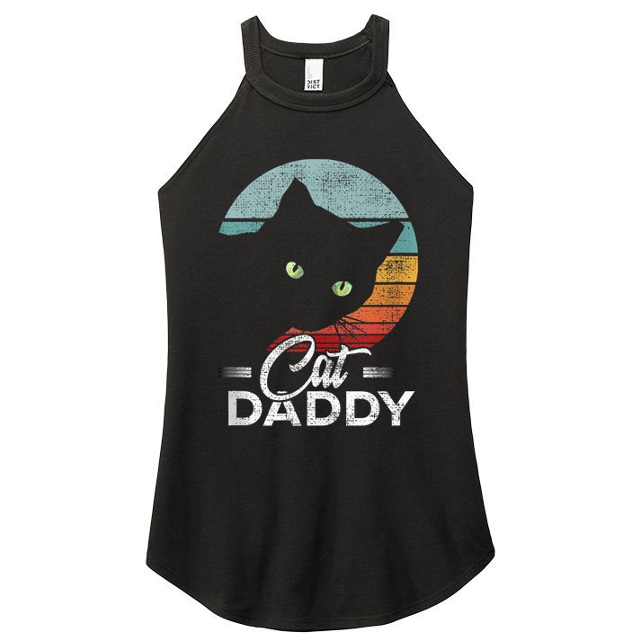 Best Cat Dad Daddy Ever Cat Lover Women's Perfect Tri Rocker Tank
