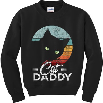 Best Cat Dad Daddy Ever Cat Lover Kids Sweatshirt
