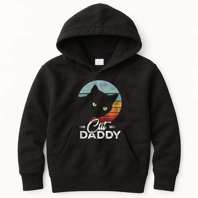 Best Cat Dad Daddy Ever Cat Lover Kids Hoodie