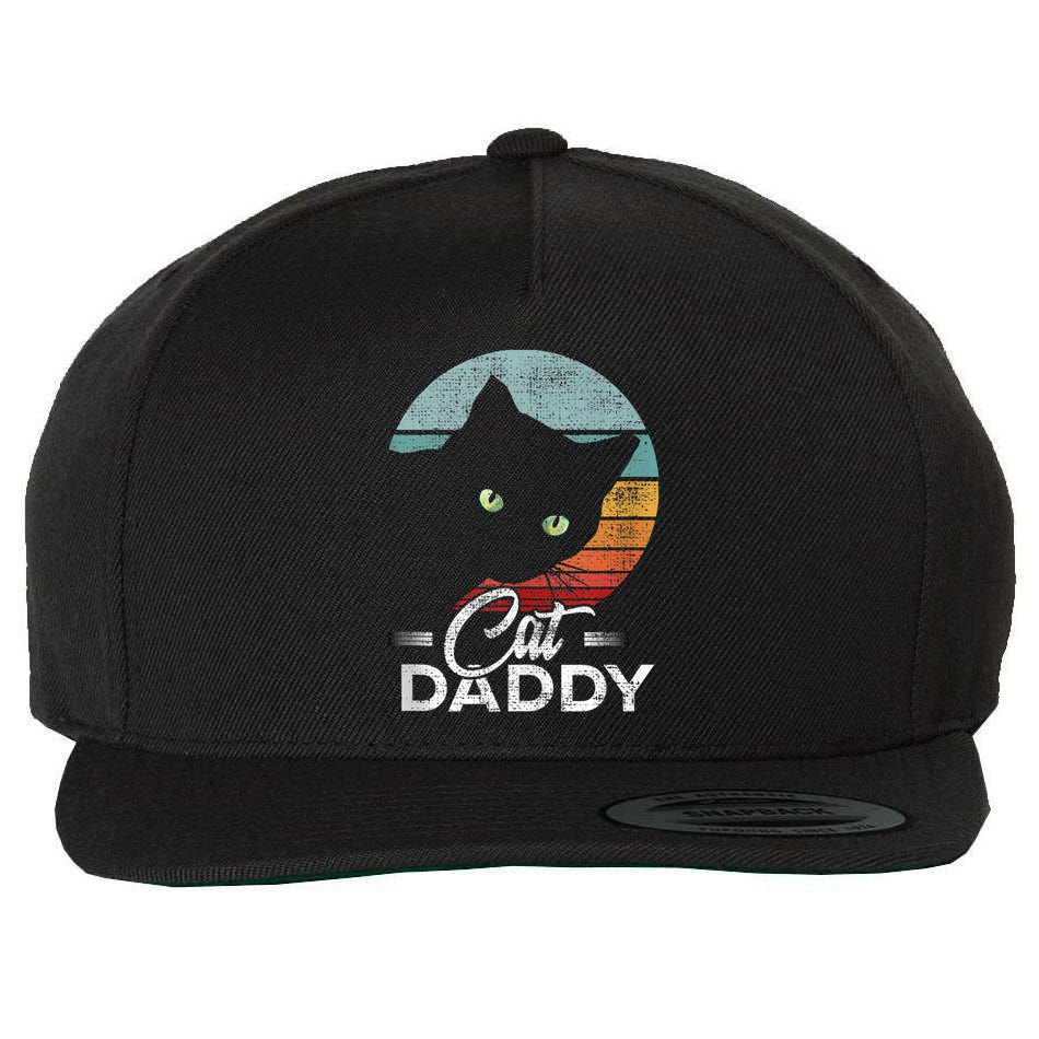 Best Cat Dad Daddy Ever Cat Lover Wool Snapback Cap