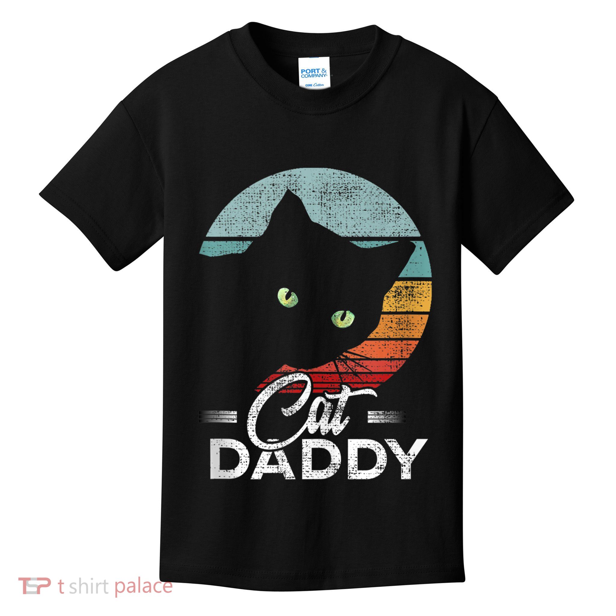 Best Cat Dad Daddy Ever Cat Lover Kids T-Shirt