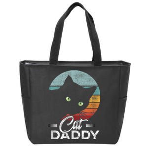 Best Cat Dad Daddy Ever Cat Lover Zip Tote Bag