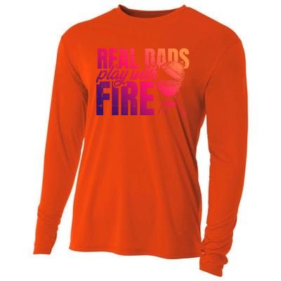 Bbq Chef Dad Fathers Day Grill Grilling Master Papa Grandpa Great Gift Cooling Performance Long Sleeve Crew